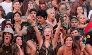 Student section at Desert Vista football games