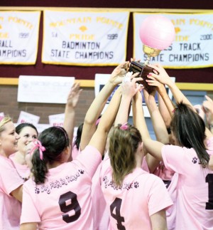Pride take ‘Dig Pink’ fundraising trophy; Thunder take match 