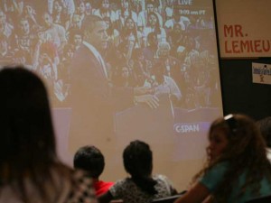 President Obama addresses school children nationwide 