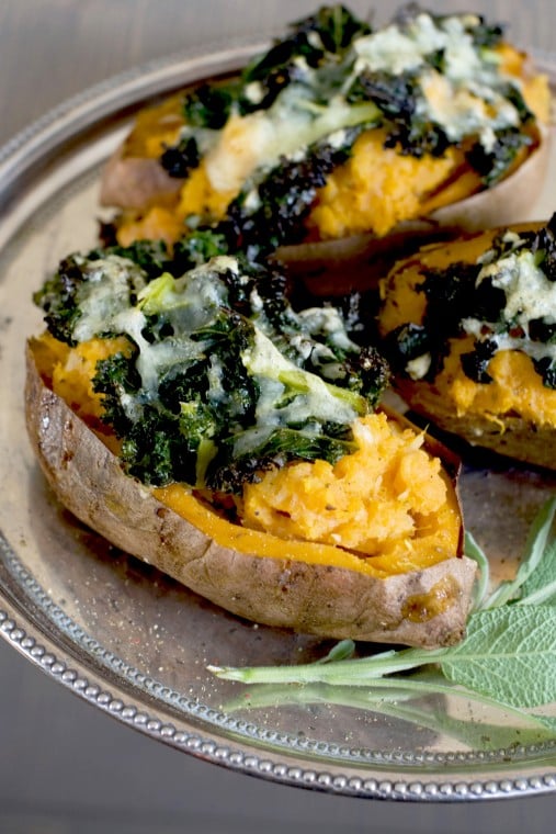 Loaded sweet potatoes