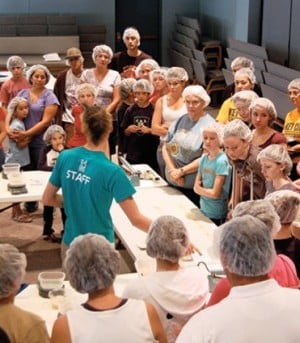Volunteering to feed children 