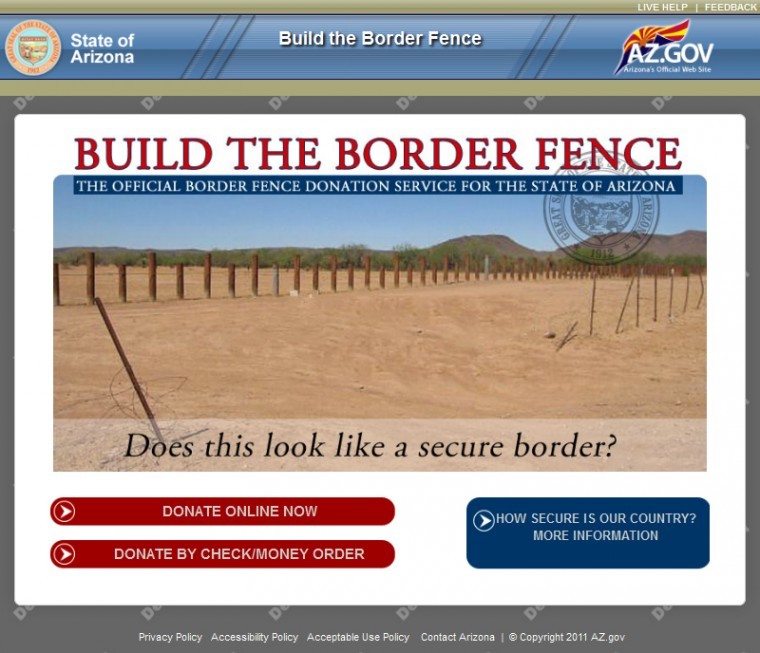 Border fence website