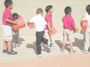 Aguilar Elementary students get new shoes