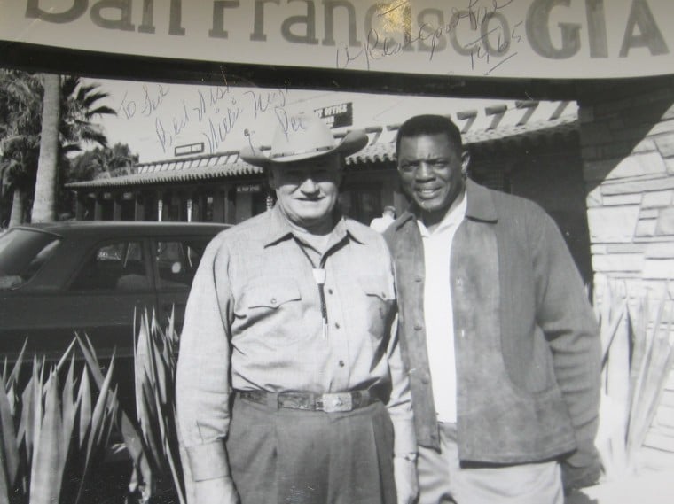 Ted Sliger and Willie Mays