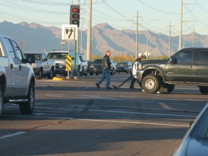 Crash on Pecos Road slows traffic 