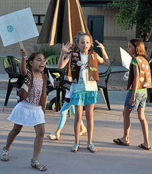 Local Brownies cross the ‘bridge' to Girl Scouts