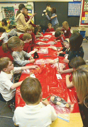 Sierra 1st-graders make beanie babies for preemies 