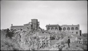 Picket Post Mansion under construction