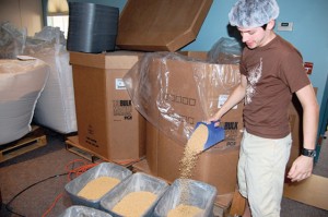 Volunteering to feed children 