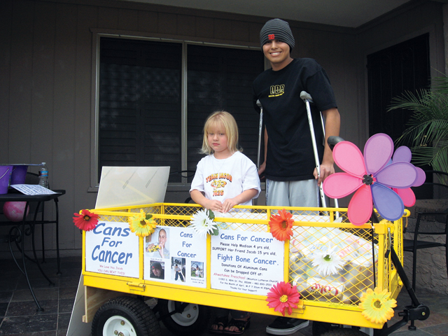 4-year-old collects cans, raises money for neighbor 