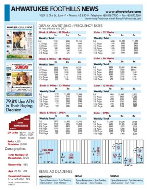 2012 Advertising Rate Card