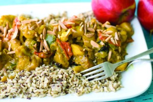 Creamy apple curry chicken