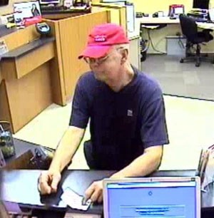 Bank robbery surveillance image