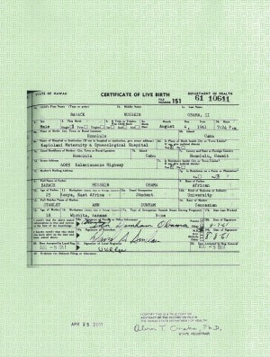 Obama Birth Certificate