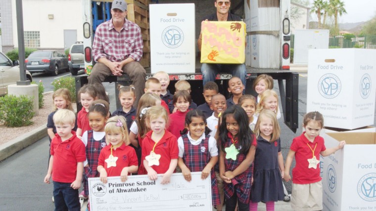 Primrose School of Ahwatukee donate to St. Vincent de Paul