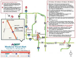 Weekend freeway alert