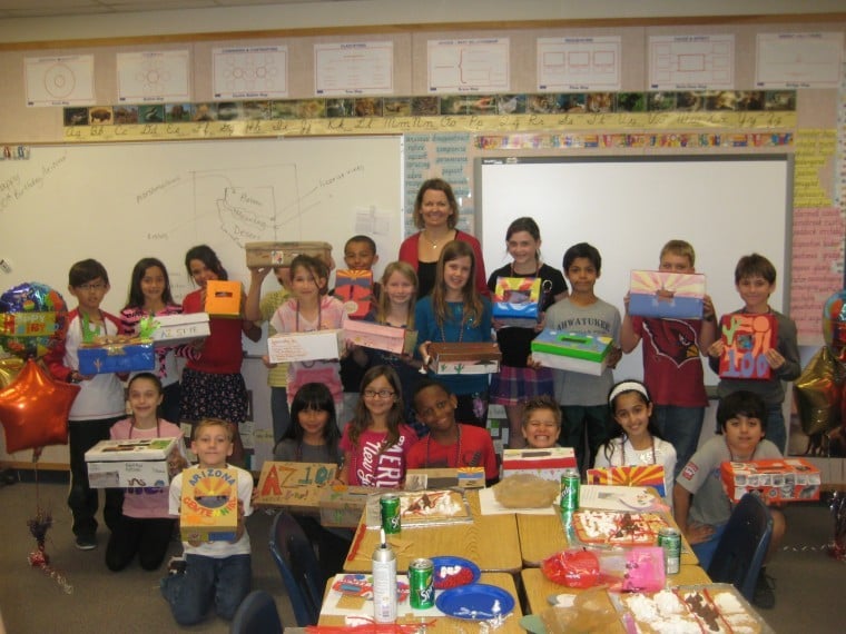 Local school children celebrate Arizona's Centennial