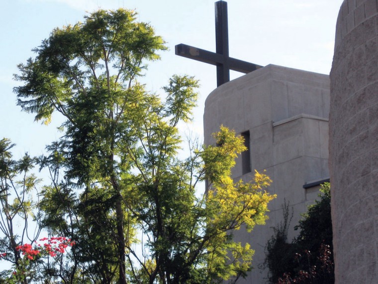 Bell tower at Corpus Christi Catholic Church