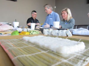 Blue Wasabi sushi-making class
