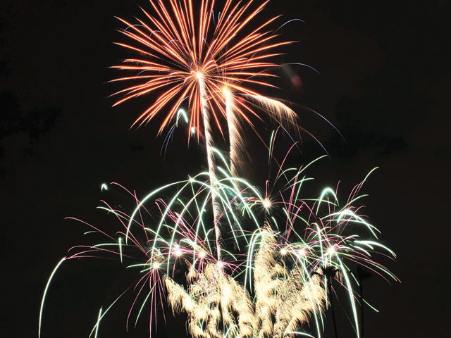 Spirit of AF fireworks not dampened by inclement weather 
