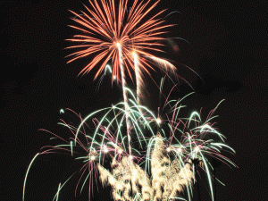 Spirit of AF fireworks not dampened by inclement weather 
