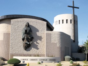 Cell phone tower at Corpus Christi Catholic Church