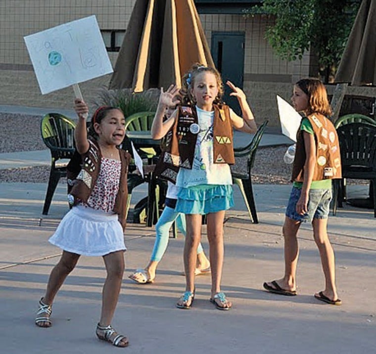 Local Brownies cross the ‘bridge' to Girl Scouts
