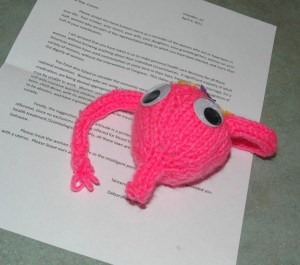 Hand-knitted uterus
