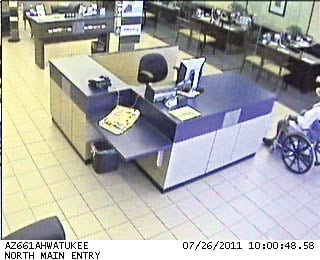 Wheelchair bank robbery