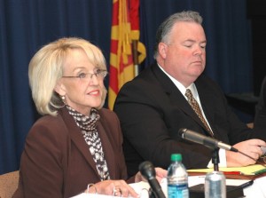 Jan Brewer and Don Cardon