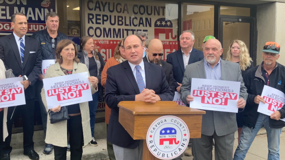 In Auburn, NY GOP chair urges 'no' vote against statewide ballot questions 1 In Auburn, NY GOP chair urges 'no' vote against statewide ballot questions