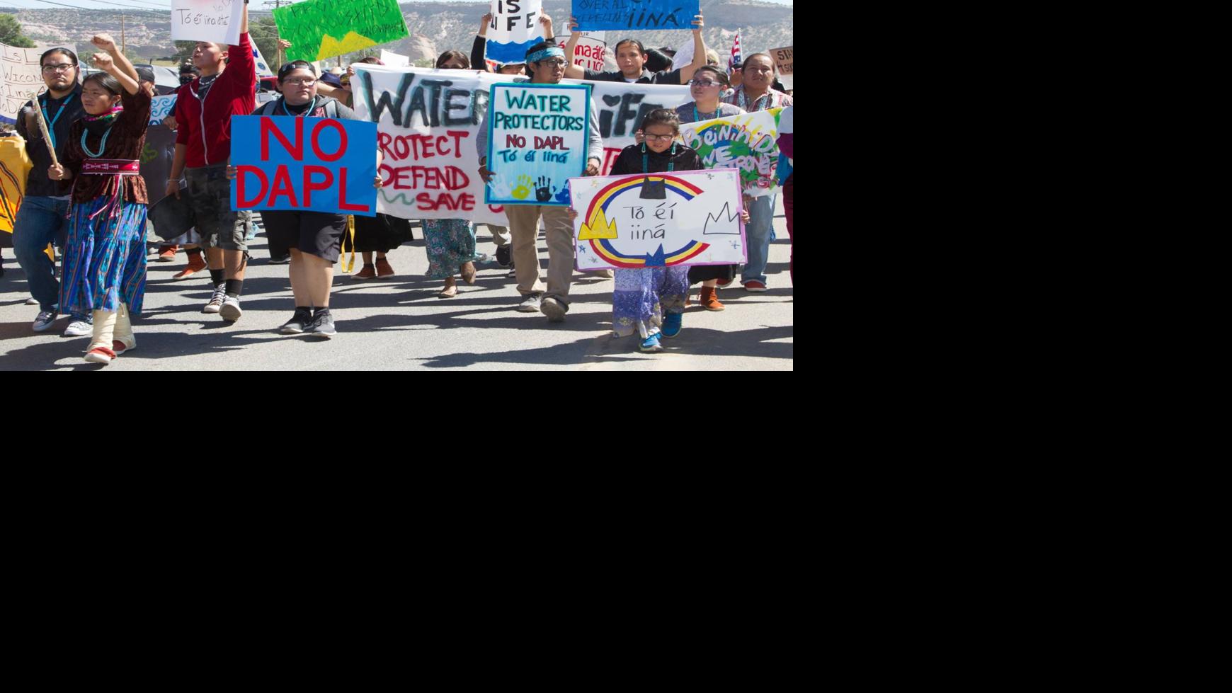 Northern Arizona tribal members cross the country to join pipeline protests