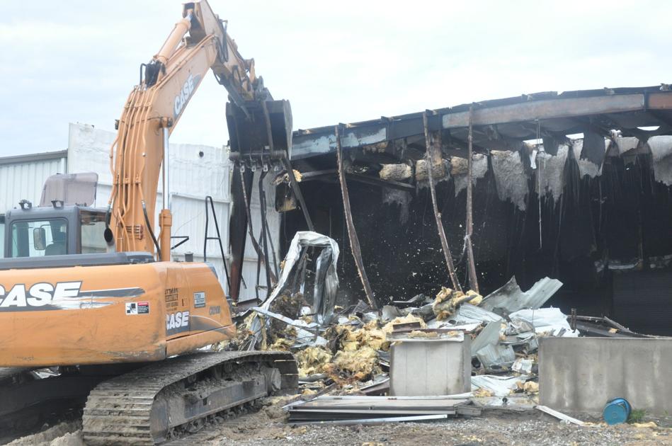 Landmark Implement shop demolition begins