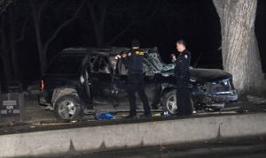 Driver hurt in early morning wreck in Mountview Cemetery