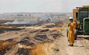Firefighters attack 1 blaze near I-90, mop up another off West 64th