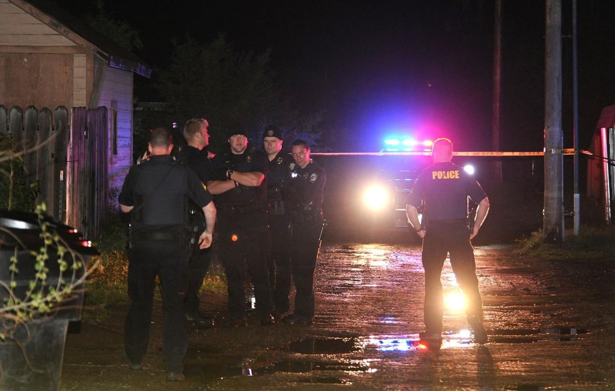 Shooting scene in alley