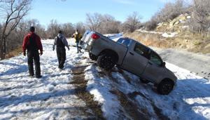 Pickup drives into Billings irrigation canal