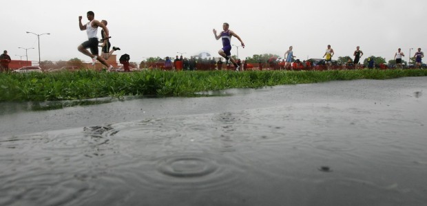 Rain at Eastern AA divisional track meet
