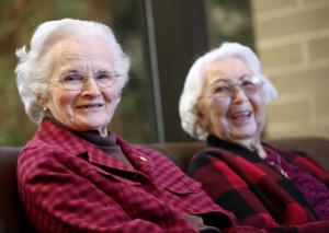 'They bring love': St. Vincent volunteers, both 95, have provided decades of service