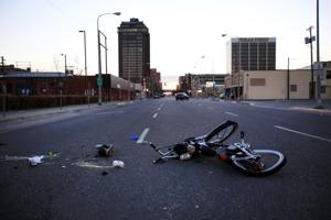 Bicyclist hospitalized after collision with truck at Billings intersection