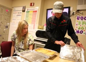 Formerly homeless vet saves up to cook for caring nurses