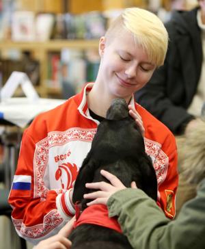 Therapy dogs help West High students de-stress