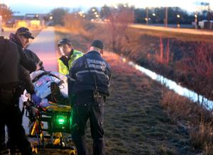 Billings Fire Department rescues man found wedged above drainage ditch water