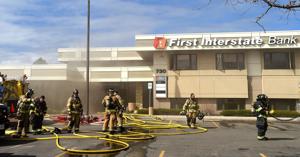 Heights bank evacuated for fire