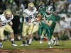 Torry Huppert of Billings Central rushes through the Dillon defense