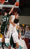 Daniel Meyer of Central blocks a shot