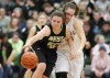 Erin Schreibeis of West reaches for a ball