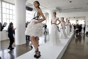 What's new in bridal trends? Black accents, all-over beading, spectacular shoes