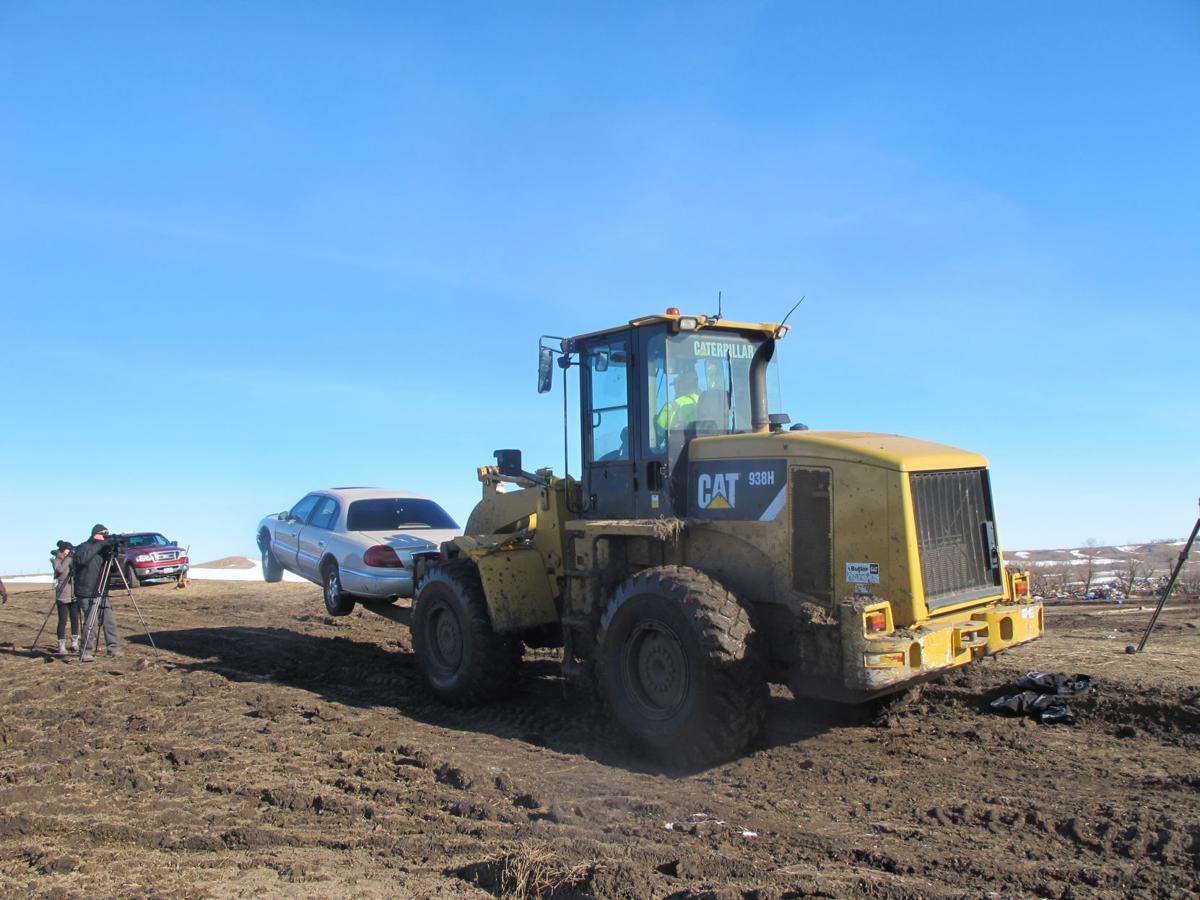 Moving abandoned vehicle