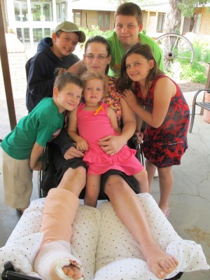 Collision with truck temporarily costs N.D. mother the use of her legs